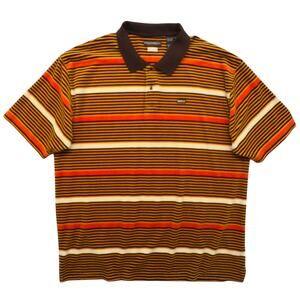 VTG Enyce Mens 3XL Velour Striped Logo Polo Shirt Streetwear 90s Y2K Hip Hop